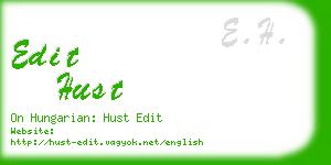 edit hust business card